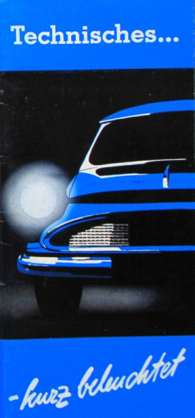 Lloyd Modelprogram 1956 "Technisches kurz beleuchtet" Carbrochure (10140)
